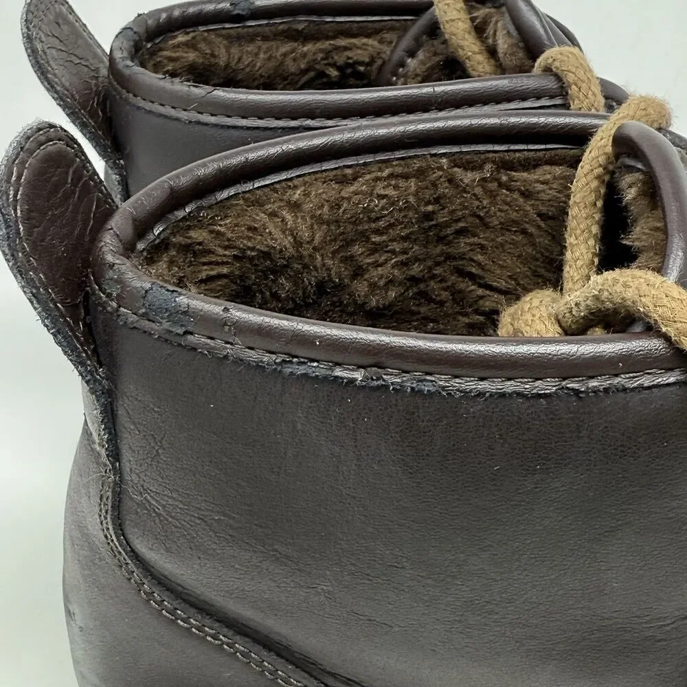 Puma Koldewey Mid Chukka Boots Mens 10.5 Brown Leather Faux Fur Lined Rugged